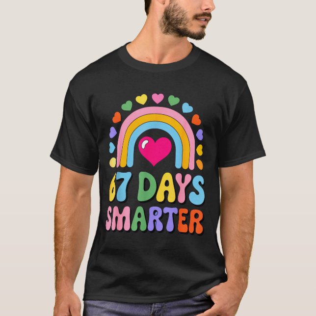 67 Days Smarter Happy Teacher Back To School Celeb T-Shirt (Front)