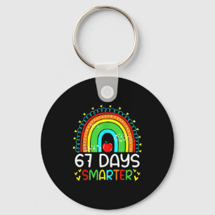 67 Days Smarter School Rainbow Teacher Days Smarte Keychain