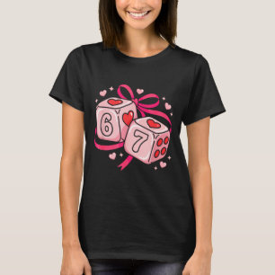 67 Dice Valentine’s Day Six Seven Hearts 6-7 Meme T-Shirt