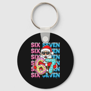 67 Donut Christmas Funny Six Seven Meme Santa Kids Keychain
