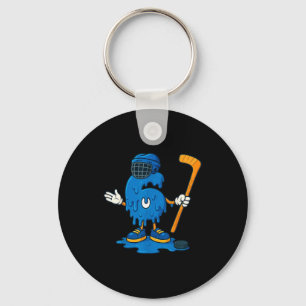 67 Drip Ice Cream Hockey Player  Keychain