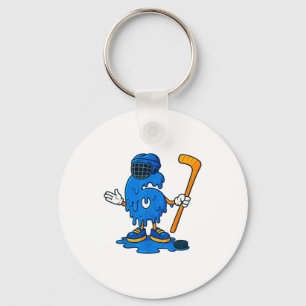 67 Drip Ice Cream Hockey Player  Keychain