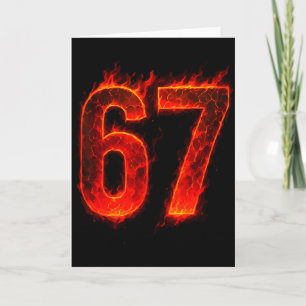 67 Flame Number Six Seven Meme 67 Kid Card