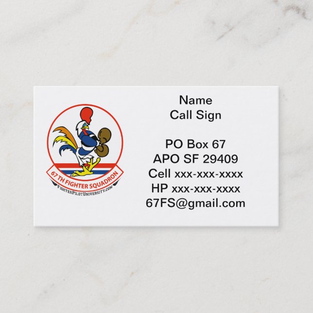 67 FS Business Card (Front)