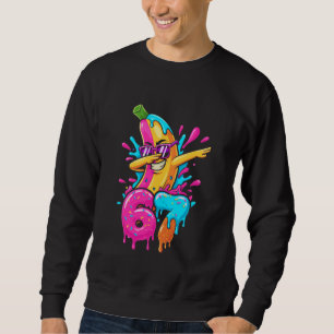 67 Funny Baseball Dabbing Banana 6 7 Dripping Ice Sweatshirt