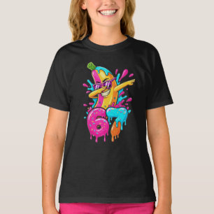 67 Funny Baseball Dabbing Banana 6 7 Dripping Ice  T-Shirt