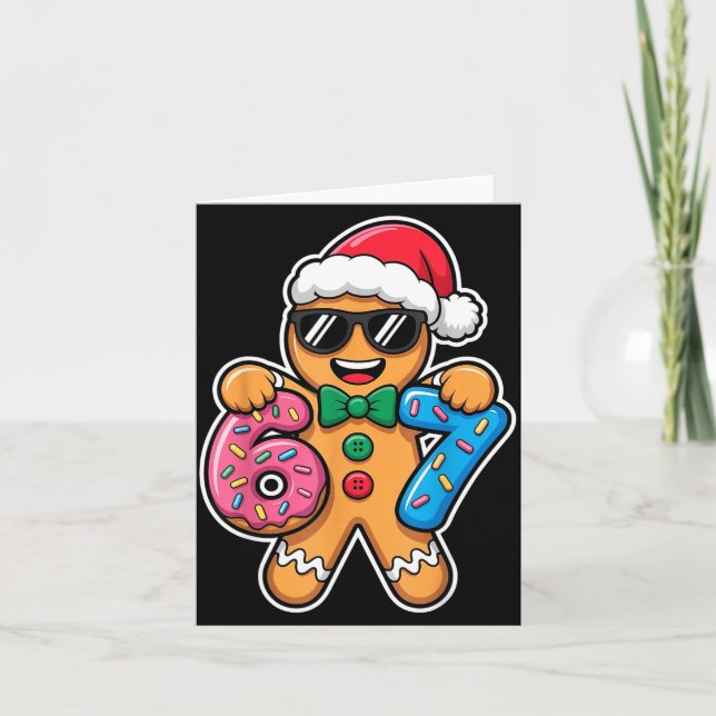 67 Funny Christmas Boys Kids Xmas Six Seven Ginger Card (Front)