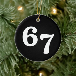 67 Funny Gen Alpha Lingo Ceramic Ornament