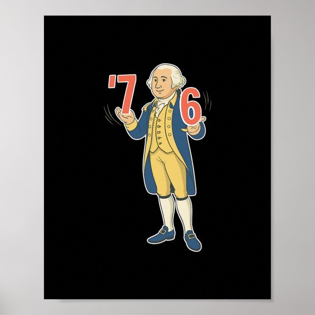 67 Funny George Washington Meme Six Seven Gen Alph Poster (Front)