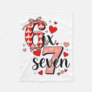67 Funny Love Hearts Six Seven Meme Valentines Day Fleece Blanket