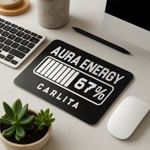 67 Funny Meme Aura Energy at 67 Six Seven Meme Gen Mouse Pad