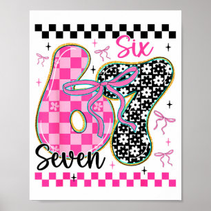67 Funny Meme Filled With Hearts Six Seven Valenti Poster