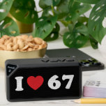 67 Funny Meme I Love Six Seven 67th Birthday Bluetooth Speaker