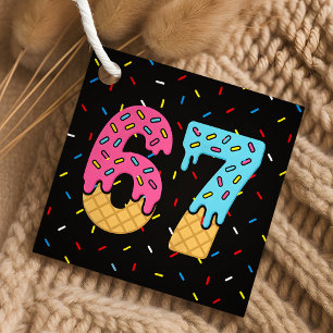 67 Funny Meme Ice Cream Six Seven Gen Alpha Favor Tags