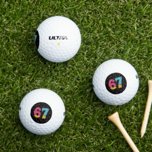 67 Funny Meme Ice Cream Six Seven Gen Alpha Golf Balls