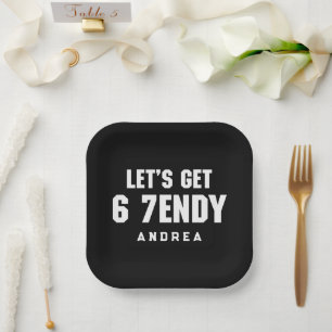 67 Funny Meme Let's get Six Seven Sendy 6 7endy Paper Plates