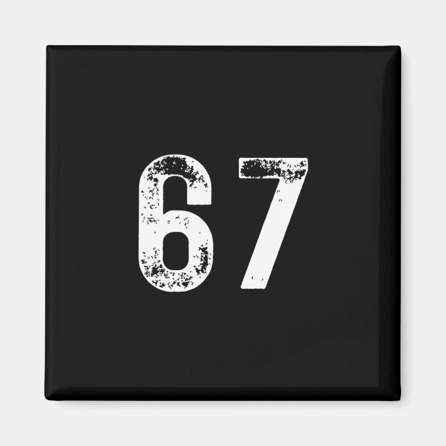 67 - Funny Meme Pullover Hoodie  Magnet (Front)