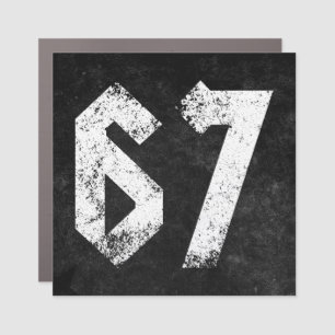 67 Funny Meme Six Seven Gen Alpha Car Magnet