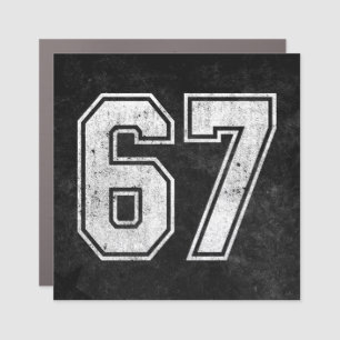67 Funny Meme Six Seven Gen Alpha Car Magnet