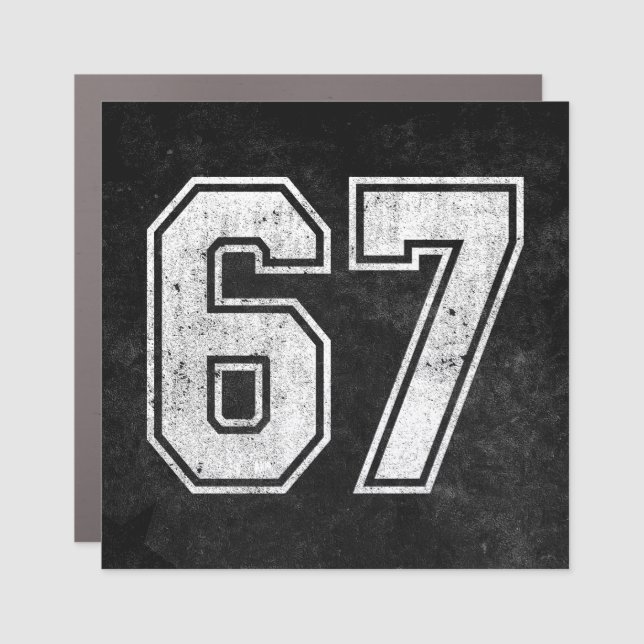 67 Funny Meme Six Seven Gen Alpha Car Magnet (Front)