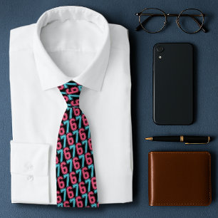 67 Funny Meme Six Seven Gen Alpha Neck Tie