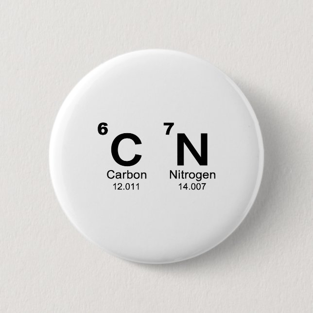 67 Funny Meme Six Seven Science Periodic Table Che Button (Front)