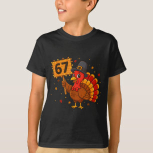 67 Funny Thanksgiving Turkey Meme Six Seven 6 7 Gi T-Shirt