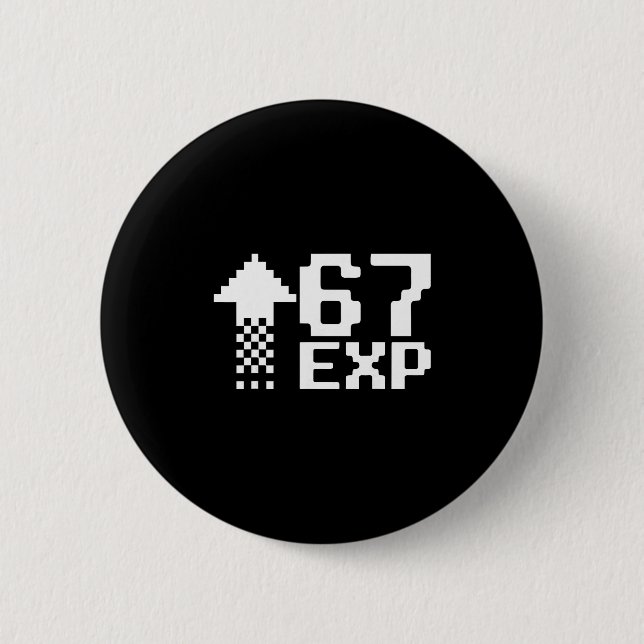 67 Gaming Kids Drip Meme Funny Six Seven Gen Alpha Button (Front)