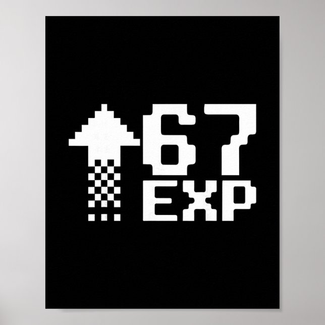 67 Gaming Kids Drip Meme Funny Six Seven Gen Alpha Poster (Front)