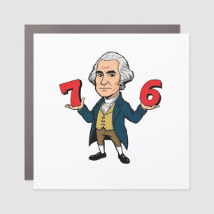 67 George Washington 7-6 Six Seven Meme 67 Car Magnet