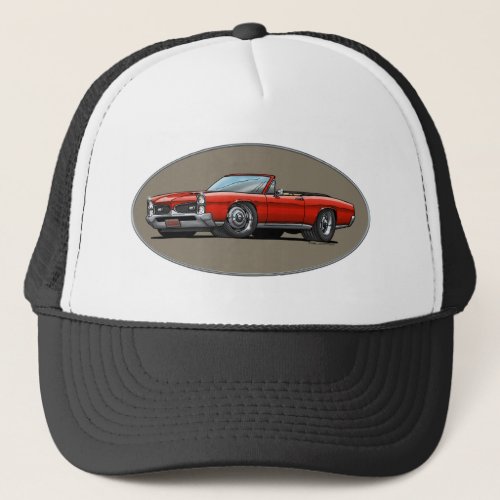 67 GTO_Red_Convertible Trucker Hat
