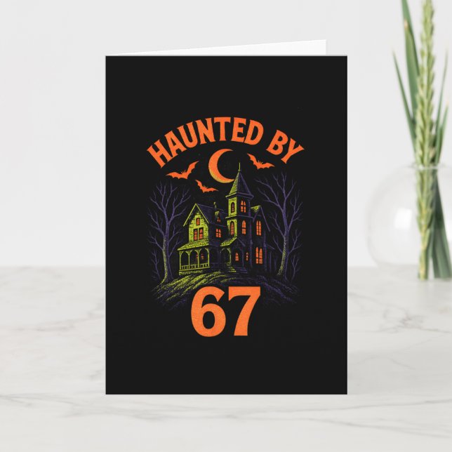 67 Halloween Costume Brainrot Teacher 6-7 Meme Six Card (Front)