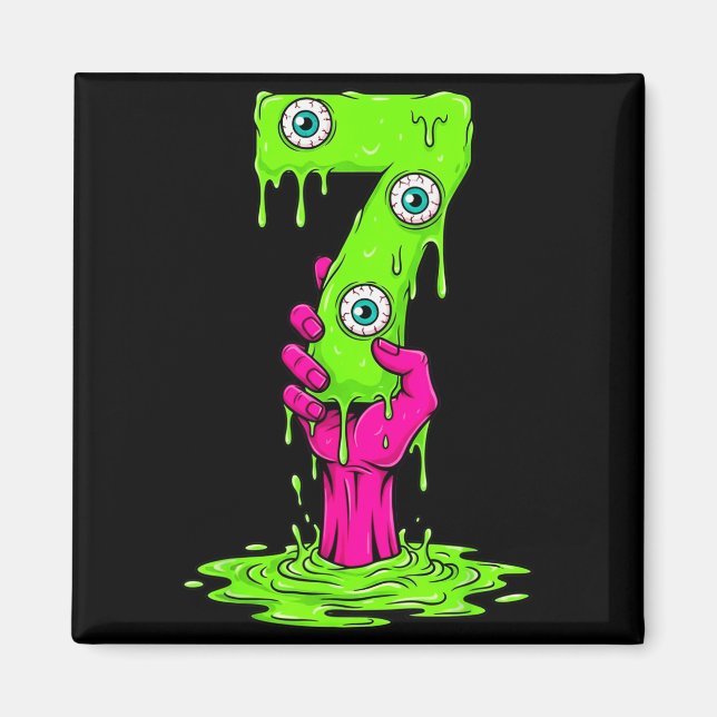67 Halloween Costume Funny Number 7 Seven Meme For Magnet (Front)