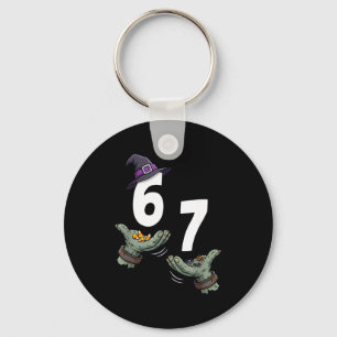 67 halloween girls witch six seven 6 7 meme trick keychain