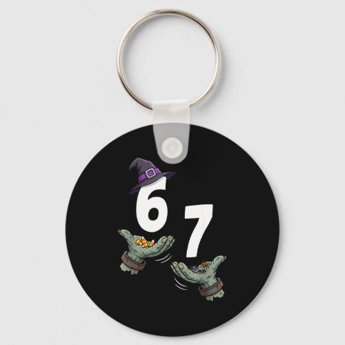 67 halloween girls witch six seven 6 7 meme trick keychain