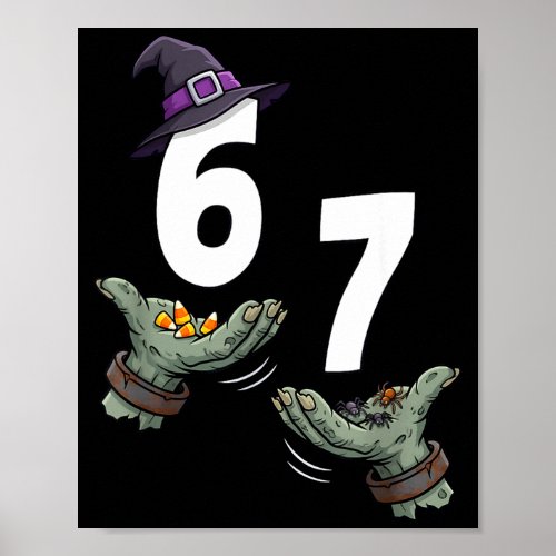 67 halloween girls witch six seven 6 7 meme trick poster