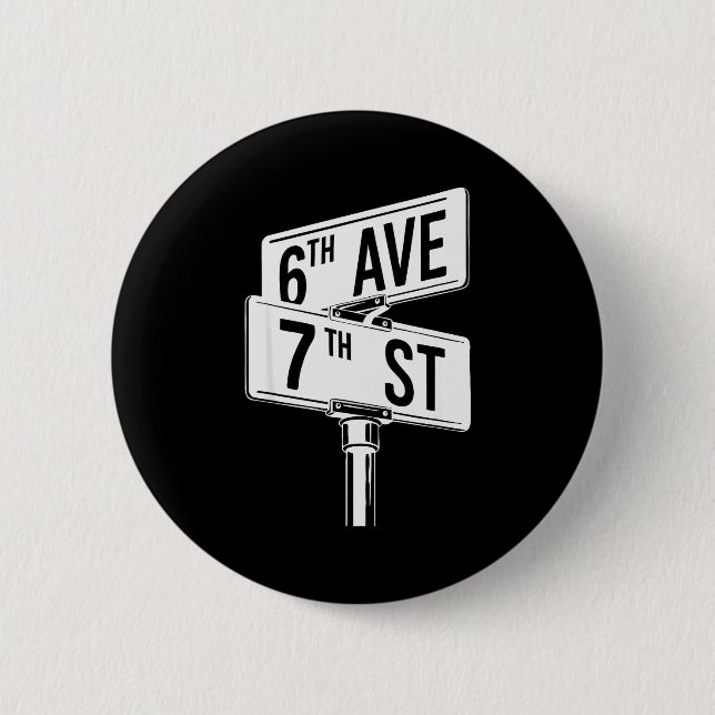 67 Halloween Matching Group Costume Six Seven Stre Button (Front)