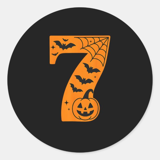 67 Halloween Matching Twin Boys Girls Brothers Sis Classic Round Sticker (Front)