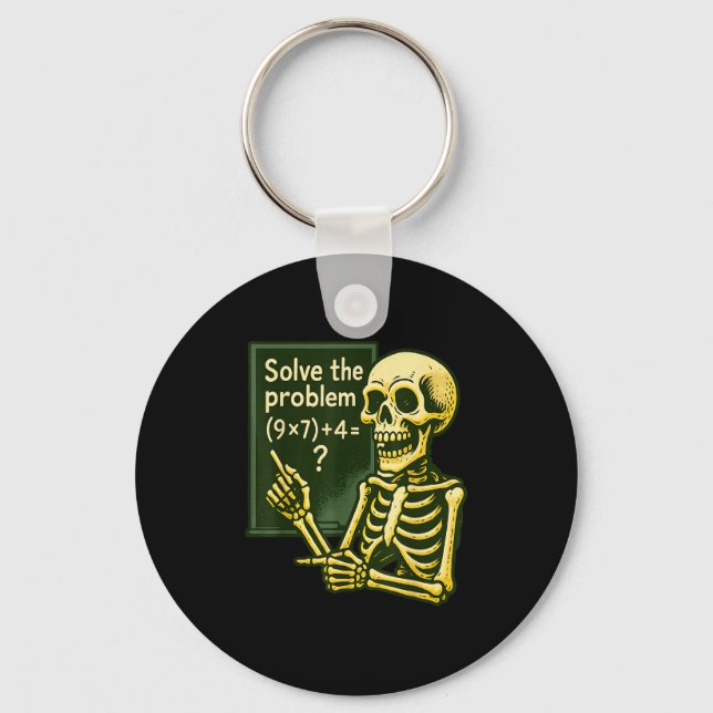 67 Halloween Math Funny Six Seven Meme Brainrot Sk Keychain (Front)