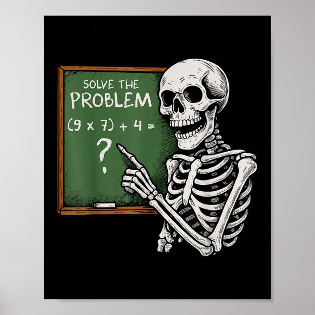 67 Halloween Math Funny Six Seven Meme Brainrot Sk Poster (Front)