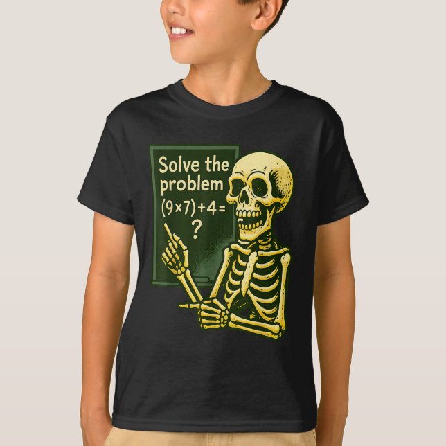 67 Halloween Math Funny Six Seven Meme Brainrot Sk T-Shirt (Front)