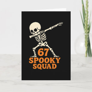 67 Halloween Meme 6 7 Numbers Six Seven Funny Kids Card