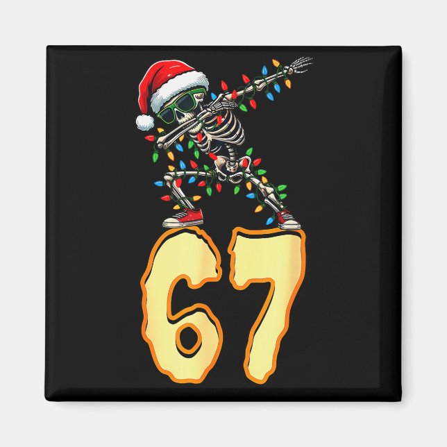 67 Halloween Meme 6 7 Numbers Six Seven Funny Kids Magnet (Front)