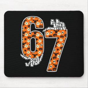 67 Halloween Meme 6 7 Numbers Six Seven Funny Kids Mouse Pad
