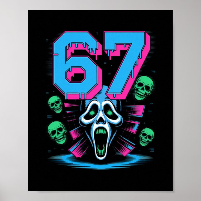 67 Halloween Scp Horror Face Scary Costume Shirt H Poster (Front)