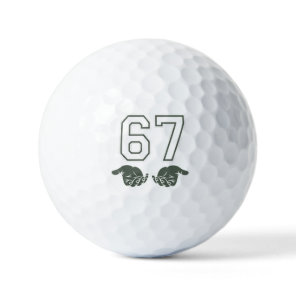 67 Hand Funny Six Seven Meme Generation Alpha  Golf Balls