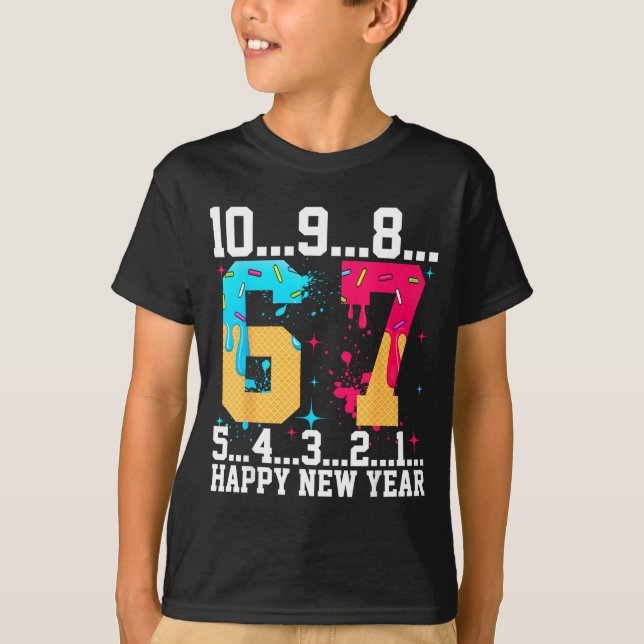67 Happy New Year Six Seven Funny Countdown 2026  T-Shirt (Front)