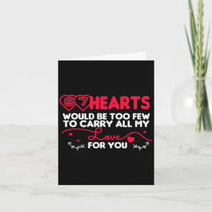 67 Hearts Valentines Romantic Cute Saying 67 Valen Card