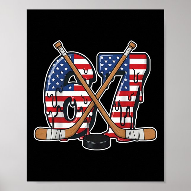 67 Hockey Drip Number Funny Meme Gen Alpha Slang S Poster (Front)