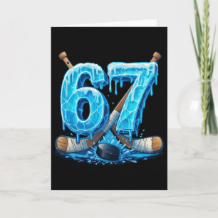 67 Hockey Drip Number Funny Meme Style Six Seven Card
